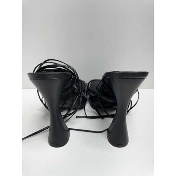 Madden‎ Girl Zorra Womens Heels Size 7.5 Black Wraparound Sandals - Picture 7 of 8